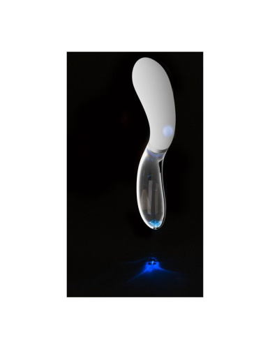 Orion Glass Vibrator 2 - Уникальный стеклянный вибратор, 8.5х3.4 см (белый) - sex-shop.ua